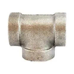 68252 - 3/8 In Fpt Tee Fitting, Galvanized Malleable Iron, 300 Lb Pressure Rating 1