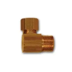 69-42 - Brass 90-Degree Elbow Fitting - 1/4 In Compression X 1/8 In Mpt 1