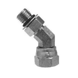 6902Nwo84 - Steel 45° Swivel Adapter Elbow - 1/2 In Male Orb X 1/4 In Fnps 1