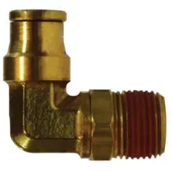 690402S - 1.13 In Brass 90-Degree Male Swivel Elbow Fitting With Push-To-Connect And Nptf Connection 1