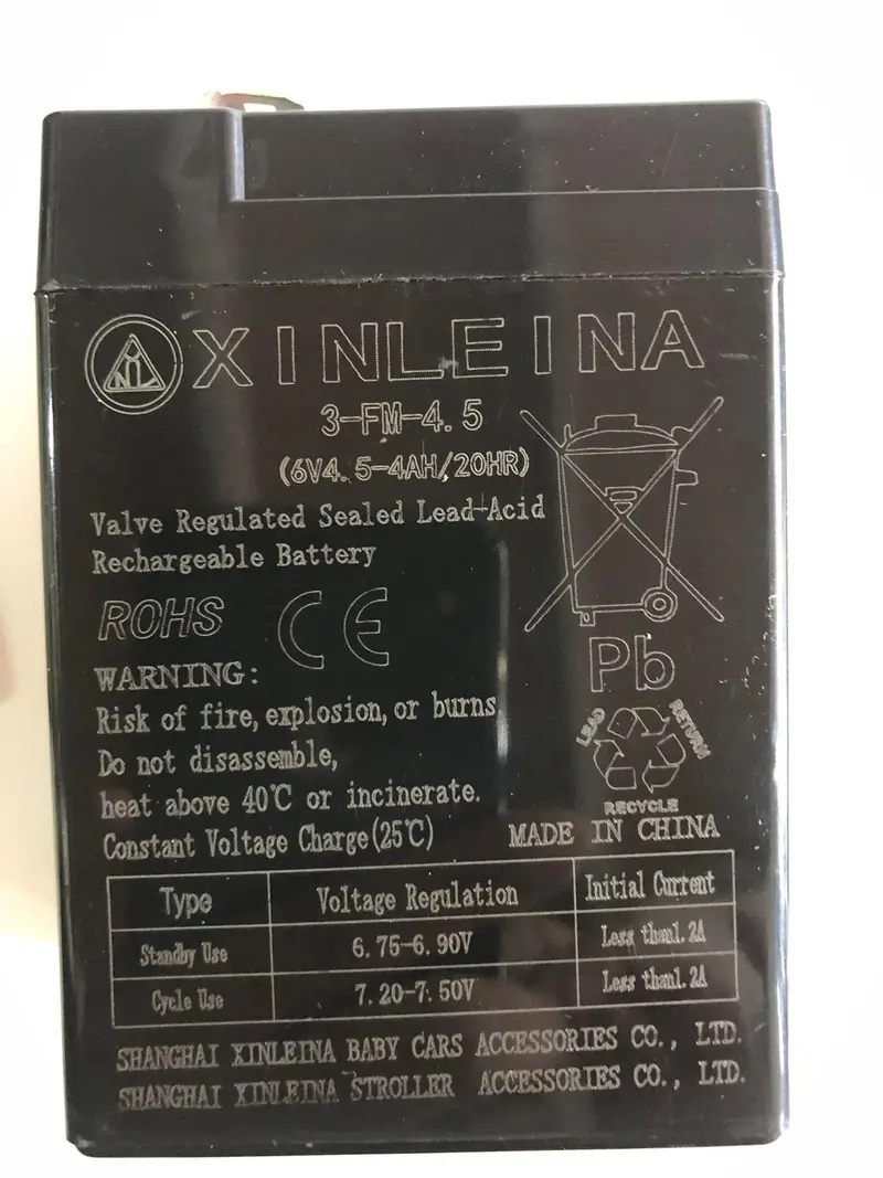 6V 4.5Ah 3-Fm-4.5 Replacement Battery For Kids Ride On 1