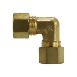 700065-03 - 90-Degree Brass Elbow Fitting - 3/16-In Compression Connections 1