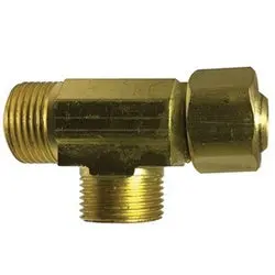 700073-060604 - Lead-Free Brass Swivel Tee - 3/8-In Compression X 3/8-In Male Compression X 1/4-In Female Compression 1