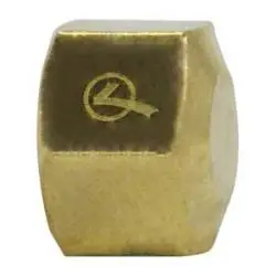 700081-04 - 1/4 In Compression Cap Fitting, Lead-Free Brass, -40 To 250 °F Temperature Rating 1