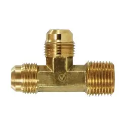 704051-0606 - 3/8-In Male Flared X 3/8-In Male Nptf Lead-Free Brass Male Run Tee 1
