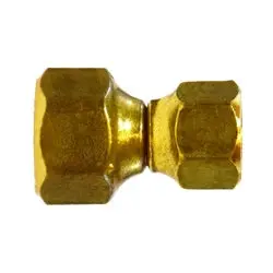 704075-0806 - Sae 45-Degree Flare Reducing Swivel Coupling - 1/2 In Female Flared X 3/8 In Female Flared, Lead-Free Brass 1