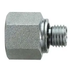7045210 - 1/8 In Nptf To M10 Male Steel Straight Adapter, High-Temperature 375°F 1