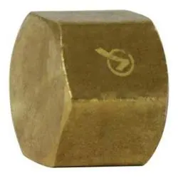 706108-04 - 1/4-In Female Nptf Pipe Cap, Lead-Free Brass, 0.6 In Length, 0.68 In Hex 1