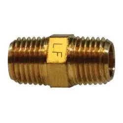 706122-04 - 1/4-In Mpt Lead-Free Brass Hex Nipple, 1.12 In Length 1