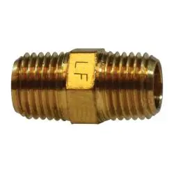 706123-0604 - Lead-Free Brass Reducing Hex Nipple, 3/8-In Mpt X 1/4-In Mpt, 1.19 In Length 1