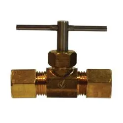 709106-05 - 5/16-In Brass Needle Valve With Compression Connection 1