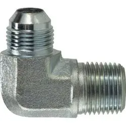 720068 - 90-Degree Elbow Fitting, 3/8 In Mjic X 1/2 In Male Bspt, Steel, 5000 Psi 1