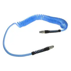 73385Cu15 - 3/8 In X 15 Ft Clear Blue Polyurethane Spiral Hose With Push-To-Connect Fittings 1