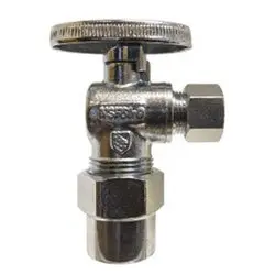 746467 - 1/2 X 3/8 In Cpvc X Compression 90-Degree Angle Supply Stop, Brass With Chrome Finish 1
