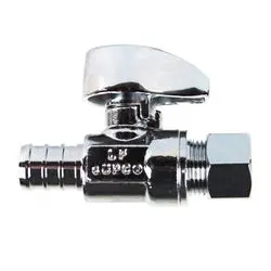 746542Mh - 1/2 X 1/2 In Chrome-Plated Brass Straight Supply Stop With 90° Quick-Turn Mini Handle 1