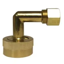 787469-0612 - 3/8 In X 3/4 In Lead-Free Brass Swivel Elbow With 90-Degree Configuration 1