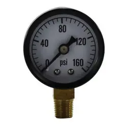 80504 - 1-1/2 In Pneumatic Pressure Gauge, 0 To 100 Psi, 1/8 In Npt Connection, Steel Enclosure 1