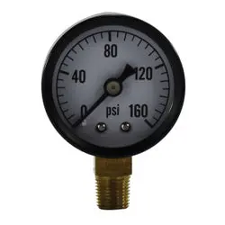 80506 - 1-1/2 In Pneumatic Pressure Gauge, 0 To 200 Psi, 1/8 In Connection, Steel Enclosure 1