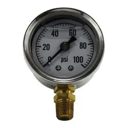 80602 - 1-1/2 In Liquid-Filled Pneumatic Pressure Gauge, 0-30 Psi, 304 Stainless Steel 1