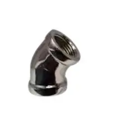 81107-08 - 1/2 In 45-Degree Bronze Elbow Fitting With Chrome-Plated Finish 1