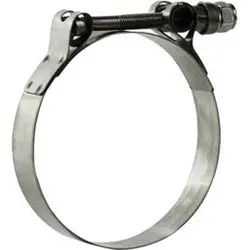 840131 - Stainless Steel T-Bolt Hose Clamp, 1-15/32 In To 1-5/32 In Diameter 1