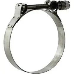 840256 - 2-5/8 In T-Bolt Hose Clamp, Stainless Steel, Minimum Diameter 2-11/32 In 1