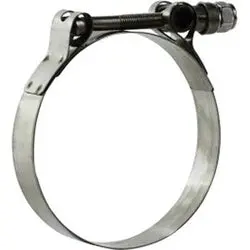 840425 - Stainless Steel T-Bolt Hose Clamp, 4-5/16 In Max, 4-1/32 In Min, 0.025 In Thickness 1