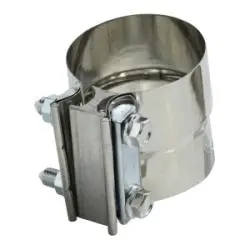 847250 - 2-1/2 In Stainless Steel Lap Clamp, 76 Mm W, 1/2 Mm Thick With 2 Bolts 1