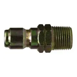 86042 - 1/2 In Mpt Steel Quick Disconnect Plug - 4000 Psi, Zinc-Plated Finish 1