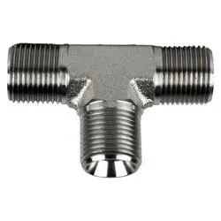 9322-06-06-06 - Steel Union Tee With Three 3/8-Inch Male Bspp Connections 1