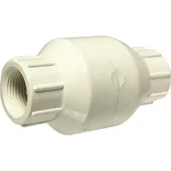 940332 - 3/4 In Pvc Spring Loaded Inline Check Valve Fip X Fip, 200 Psi, 77°F 1