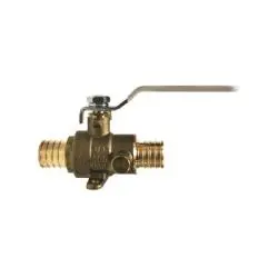 945650Lf - 1/2 In Pex X Pex Stainless Steel Ball Valve With Waste Drain And Drop Ear 1