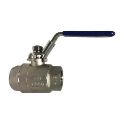 949167 - 1-1/2 In Fpt 2-Piece Ball Valve, 316 Stainless Steel, 1000 Psi, 4.05 In Length 1