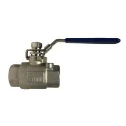 949177 - 1-1/2 In Fpt 2-Piece Ball Valve, 316 Stainless Steel, 4.05 In Length, 2000 Psi Rating 1