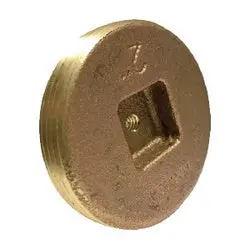 970703 - 3 In Mpt Tapped Brass Cleanout Plug With 1/4-20 Tap, 150 Psi Pressure Rating 1