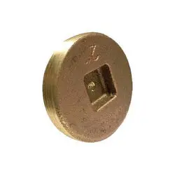 970704 - 3-1/2 In Mip Countersunk Cleanout Plug, Cast Brass, 150 Psi Rating 1