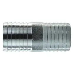 973903 - 1-1/4-In Hose Barbed Steel Coupling, Galvanized For Durability 1