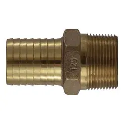 973930 - 1 In Barbed X 1-1/4 In Mip Bronze Hex Adapter, 3-1/8 In Length 1
