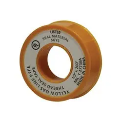 982125 - 1/2 In W, 260 In L Yellow Gas Line Tape, 4 Mil Thickness 1