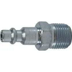98815 - 3/8-In Steel Industrial Interchange Male Plug With Green-Blue Zinc Plating, Male Npt Connection 1