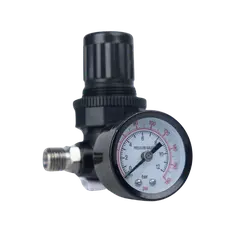 Ar10 - 3.35 In Adjustable Air Line Regulator, 1/4 In Mnpt Inlet X 1/4 In Fnpt Swivel Outlet, 180 Psi 1