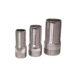 Cnl-400Cr-Sp - 4 In Hose Barbed X 4 In Mip Steel Crimplok Long Nipple With Nickel Plating 1
