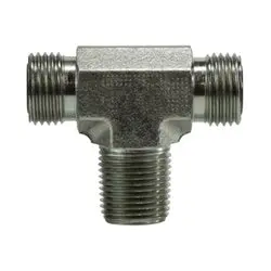 Fs260166 - 3/8-Inch Male O-Ring Face Seal Steel Branch Tee Fitting 1