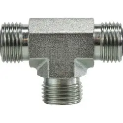 Fs26031010 - Union Tee - 3 X 5/8-In Male O-Ring Face Seal Steel Fitting, 6000 Psi Rating 1