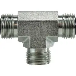 Fs26031212 - Union Tee - 1-3/16 In Male Orfs Steel Fitting, 6000 Psi, Tee Configuration 1