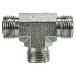 Fs260366 - 3/8 In Orfs Steel Union Tee Fitting For Fluid Line Branching, 6000 Psi, 375°F 1