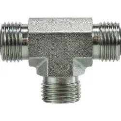 Fs260388 - 13/16 In Male Orfs Steel Union Tee Fitting, 6000 Psi, 375°F 1