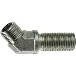 Fs27021616 - Steel 45-Degree Elbow Fitting - 1-7/16 In Male Orfs X 1-7/16 In Male Orfs, 6000 Psi 1