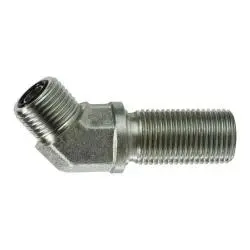 Fs270266 - Steel 45° Bulkhead Union Elbow, Male Orfs, 11/16 In X 11/16 In 1