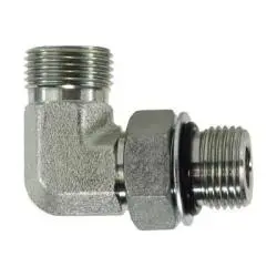 Fs68011010 - 1 In Male Orfs X 7/8 In Male Orb Steel 90° Elbow Fitting 1